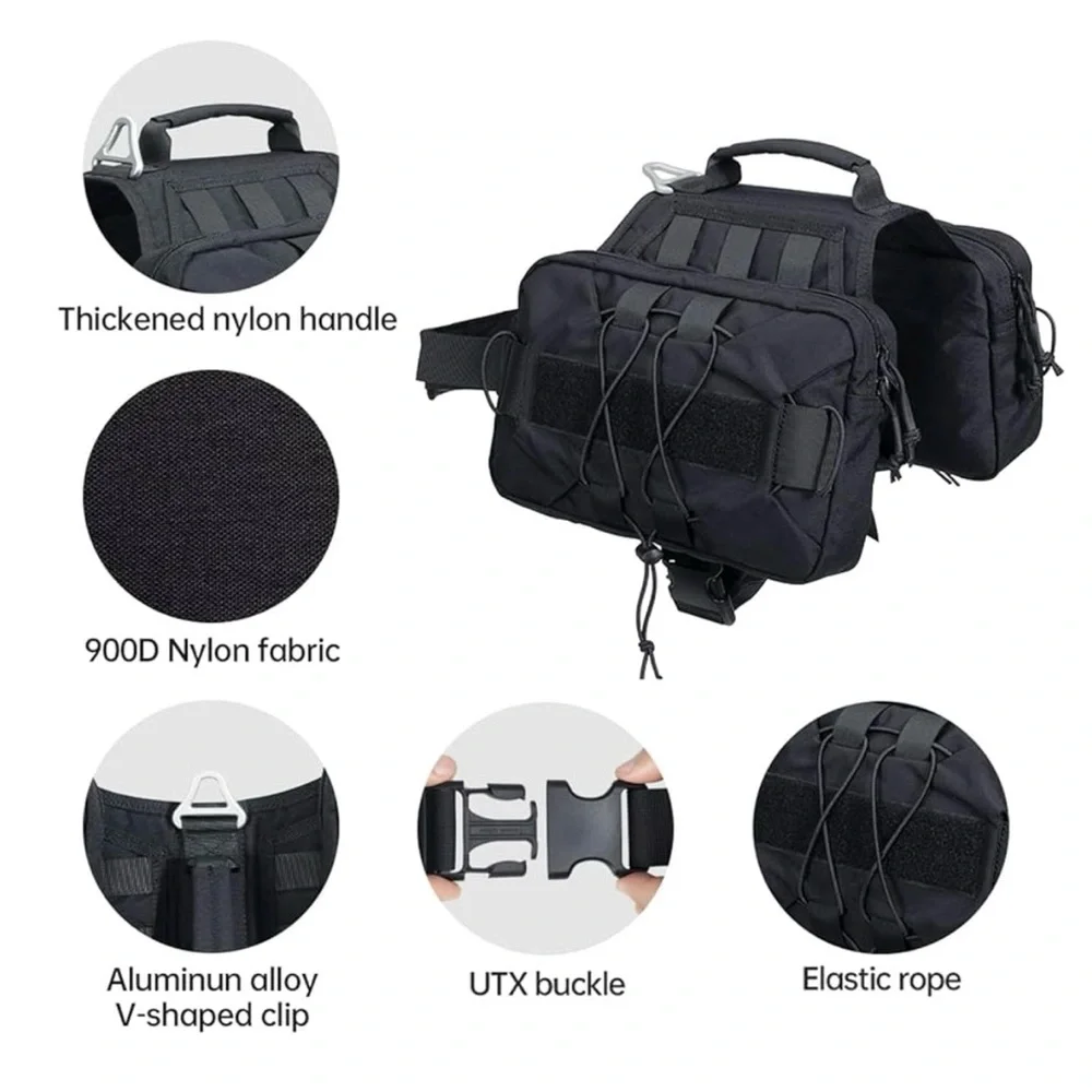 Tactical Dog Harness elite spanker saddle bag
